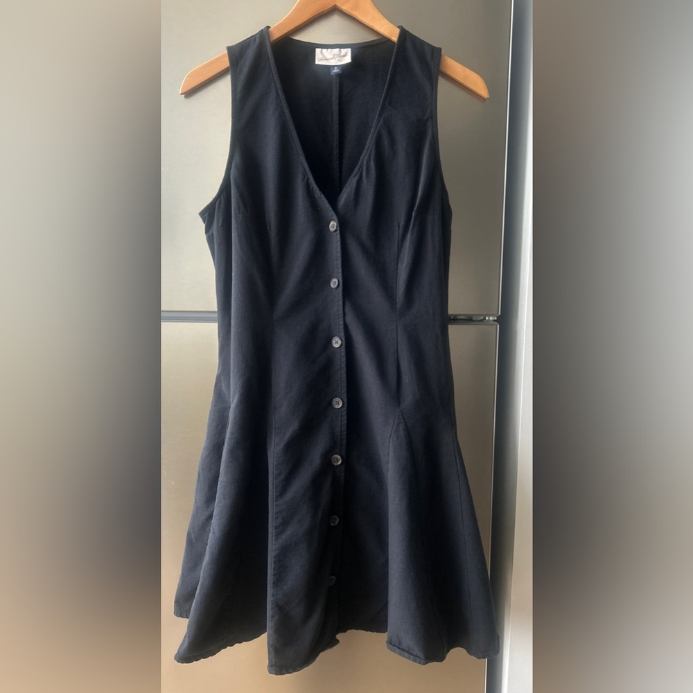 Universal Thread Black Button Front Dress w Pockets Size M